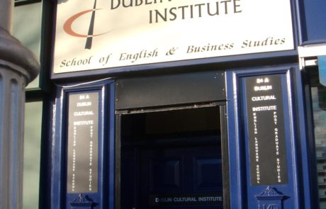 dublin cultural institute school door